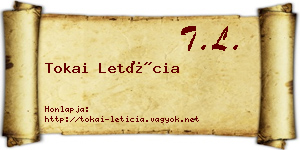 Tokai Letícia névjegykártya